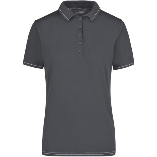 Ladies' Elastic Polo - Hochwertiges Poloshirt mit Kontraststreifen (Bild 1)