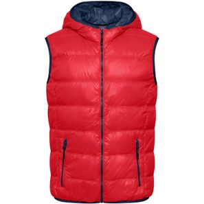 Men's Down Vest - Ultraleichte sportliche Daunenweste mit Kapuze