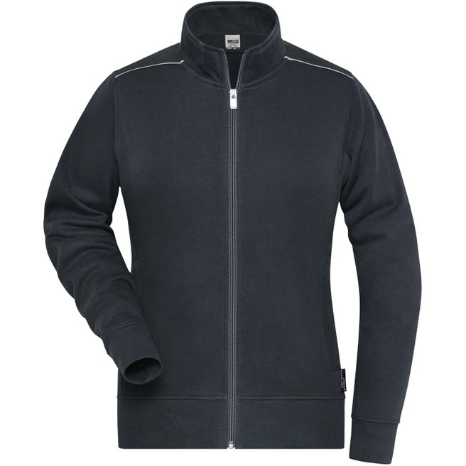 Produktabbildung Ladies' Workwear Sweat-Jacket - SOLID - - Sweatjacke mit Stehkragen und Kontrastpaspel Ladies' Workwear Sweat-Jacket - SOLID - - Sweatjacke mit Stehkragen und Kontrastpaspel