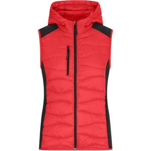 Ladies' Hybrid Vest - Sportliche Weste mit Kapuze im attraktiven Materialmix