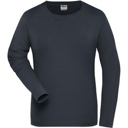 Ladies' BIO Stretch-Longsleeve Work - SOLID - - Langarm Shirt aus weichem Elastic-Single-Jersey