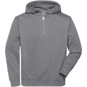 BIO Workwear-Half Zip Hoody - Sweatshirt mit Kapuze und Reißverschluss