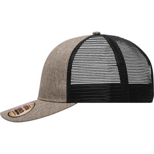 eine baseballkappe mit schwarzem mesh auf der vorderseite 6 Panel Mesh Cap Mélange - Stylische Mesh Cap in moderner Mélange-Optik (Bild 1)
