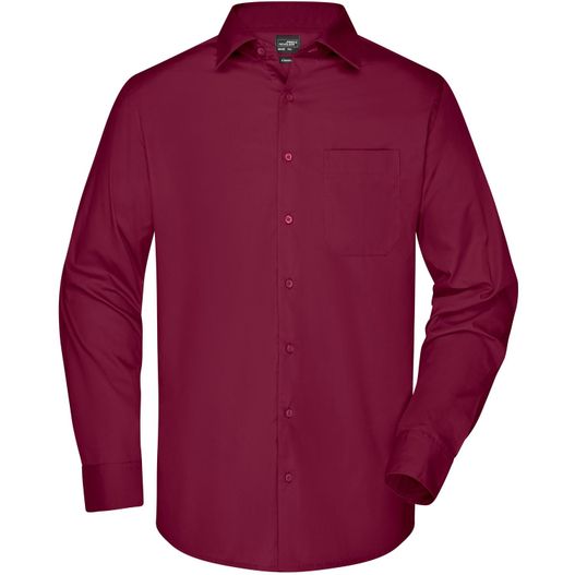 Men's Business Shirt Long-Sleeved - Klassisches Shirt aus strapazierfähigem Mischgewebe (Bild 1)