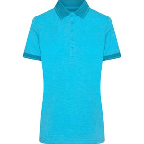 Ladies' Heather Polo - Melange Polo mit modischen Details