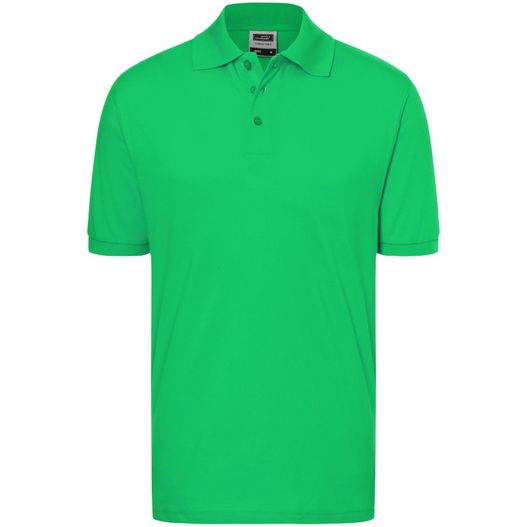 ein grünes poloshirt mit weißem kragen Classic Polo - Hochwertiges Polohemd mit Armbündchen (Bild 1)