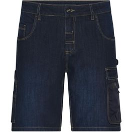 Workwear Stretch-Bermuda-Jeans - Kurze Jeans-Hose mit vielen Details