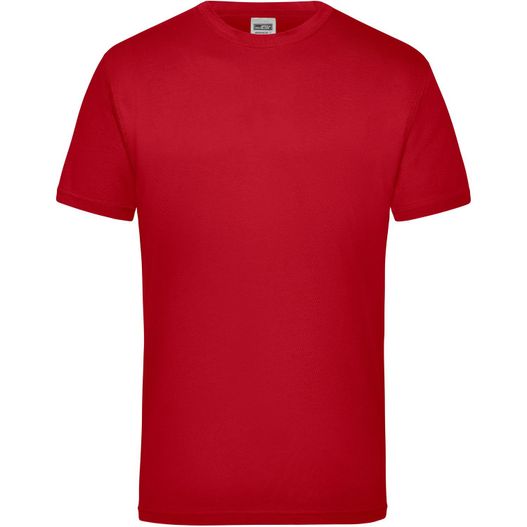 ein rotes t-shirt mit einem weißen logo auf der brust Workwear-T Men - Strapazierfähiges klassisches T-Shirt (Bild 1)