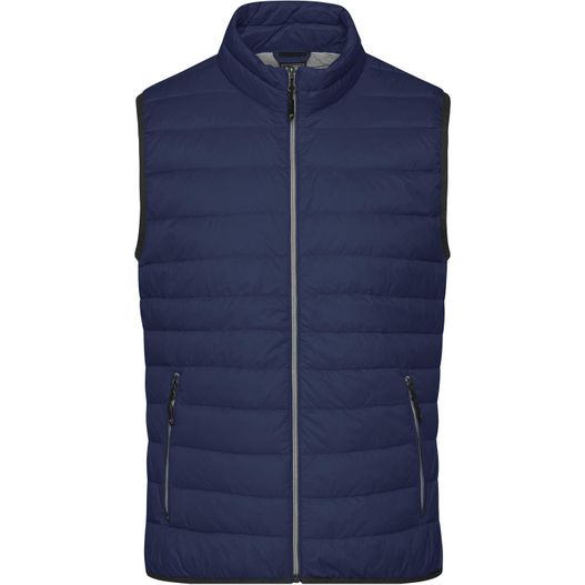eine herrenweste mit einem reißverschlusskragen Men's Down Vest - Leichte Daunenweste im klassischen Design (Bild 1)