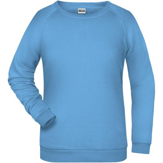 ein damen-blaues sweatshirt mit langem ärmel Ladies' Promo Sweat - Rundhals-Sweatshirt (Bild 1)