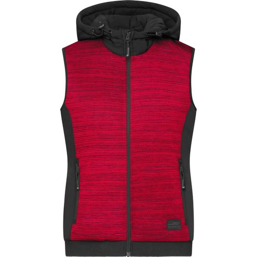 Ladies' Padded Hybrid Vest - Wattierte Strickfleece Weste im attraktiven Materialmix (Bild 1)