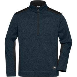 Men's Knitted Workwear Fleece Half-Zip - STRONG - - Pflegeleichter Strickfleece Troyer im Materialmix