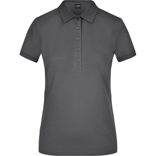 ein frauen poloshirt in grau Ladies' Elastic Polo Piqué - Klassisches Polo in elastischer Piqué-Qualität (Bild 1)