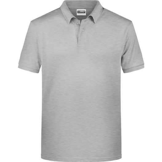 ein graues poloshirt mit weißem kragen Men's Basic Polo - Klassisches Poloshirt (Bild 1)