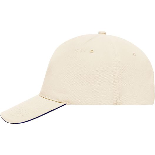 5 Panel Sandwich Cap - 5 Panel Cap mit kontrastfarbigem Sandwich (Bild 1)