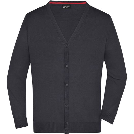 Men's V-Neck Cardigan - Klassische Baumwoll-Strickjacke (Bild 1)