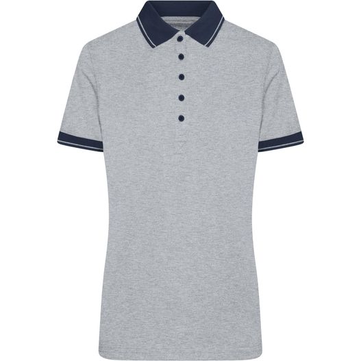 Ladies' Heather Polo - Melange Polo mit modischen Details (Bild 1)