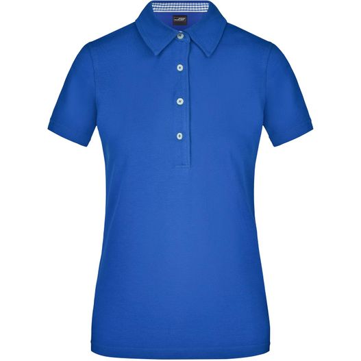 ein frauenblaues poloshirt Ladies' Plain Polo - Polo mit konfektioniertem Kragen (Bild 1)