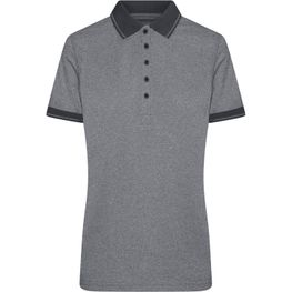 Ladies' Heather Polo - Melange Polo mit modischen Details
