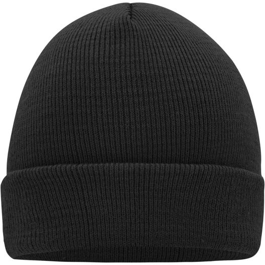 eine schwarze mütze auf weißem hintergrund Knitted Cap - Klassische Strickmütze in vielen Farben (Bild 1)