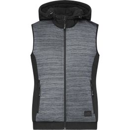 Ladies' Padded Hybrid Vest - Wattierte Strickfleece Weste im attraktiven Materialmix
