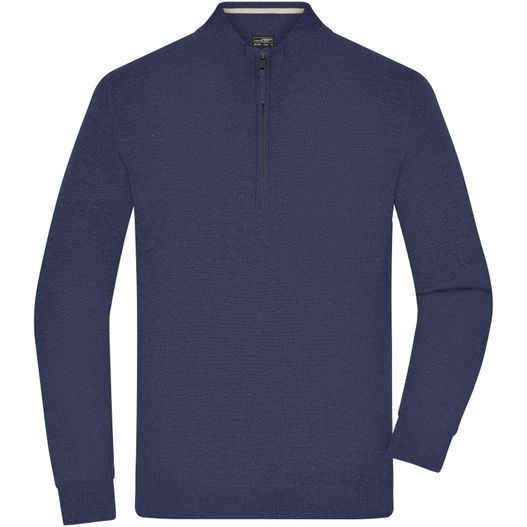 Men's Half-Zip Troyer - Klassischer Troyer aus Baumwolle (Bild 1)