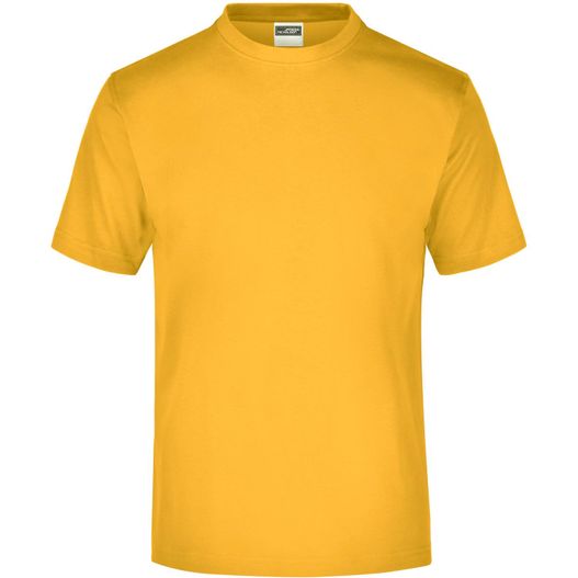 ein gelbes t-shirt auf weißem hintergrund Round-T Medium (150g/m²) - Komfort-T-Shirt aus Single Jersey (Bild 1)