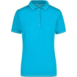 Ladies' Elastic Polo - Hochwertiges Poloshirt mit Kontraststreifen