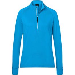 Ladies' Sports  Shirt Half-Zip - Langarm-Shirt mit Reißverschluss für Sport und Freizeit