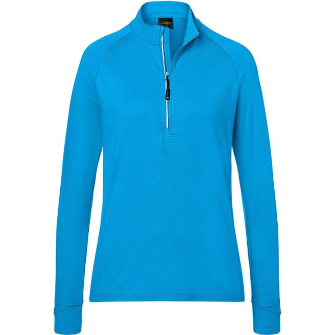 Ladies' Sports  Shirt Half-Zip - Langarm-Shirt mit Reißverschluss für Sport und Freizeit