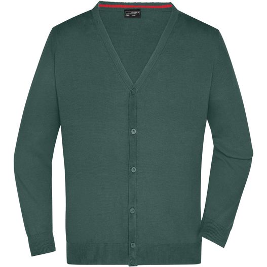 Men's V-Neck Cardigan - Klassische Baumwoll-Strickjacke (Bild 1)
