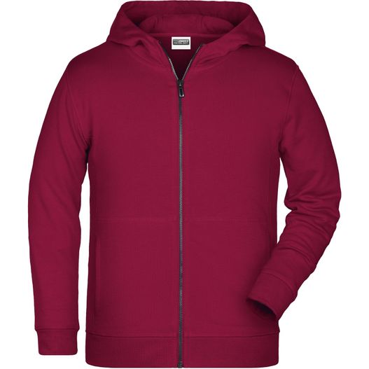 eine rote kapuzejacke mit kapuze auf der vorderseite Children's Zip Hoody - Sweatjacke mit Kapuze und Reißverschluss (Bild 1)