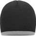Beanie with Contrasting Border - Enganliegende Strickmütze ohne Umschlag