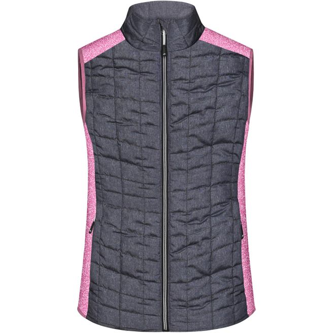 Ladies' Knitted Hybrid Vest - Weste im stylischen Materialmix