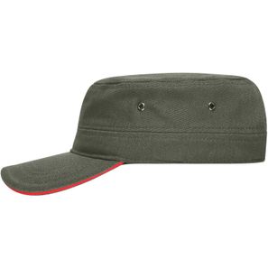 Military Sandwich Cap - Sandwich Cap im Military-Stil aus robustem Baumwollcanvas