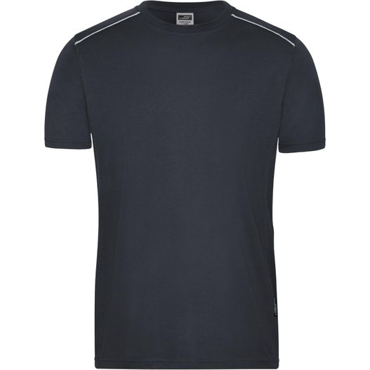 Men's Workwear T-Shirt - SOLID - - Strapazierfähiges und pflegeleichtes T-shirt mit Kontrastpaspel (Bild 1)