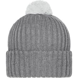 Knitted Cap with Pompon - Trendige Pomponmütze in vielen Farben