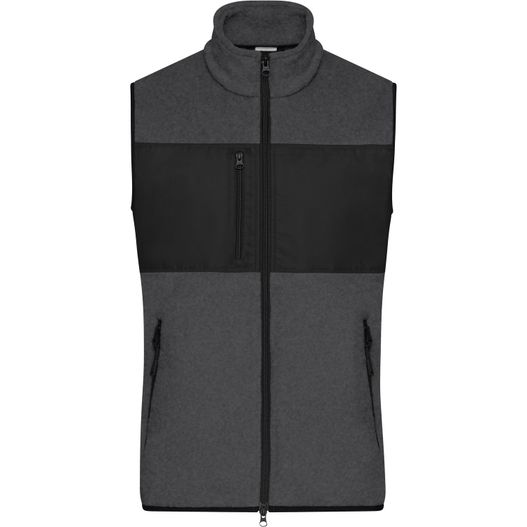 Men's Fleece Vest - Fleeceweste im Materialmix (Bild 1)
