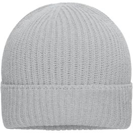 Bio Cotton Winter Beanie - Grob gestrickte Wintermütze mit Umschlag