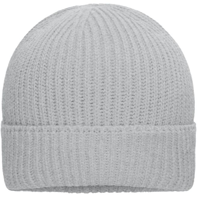 Bio Cotton Winter Beanie - Grob gestrickte Wintermütze mit Umschlag