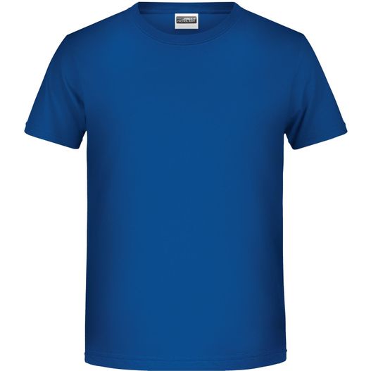 ein blaues t-shirt auf weißem hintergrund Boys' Basic-T - T-Shirt für Kinder in klassischer Form (Bild 1)