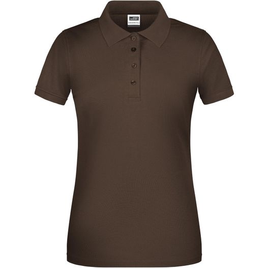 braunes poloshirt für frauen Ladies' BIO Workwear Polo - Pflegeleichtes und strapazierfähiges Polo (Bild 1)