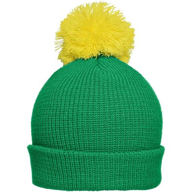 Produktabbildung Pompon Hat with Brim - Strickmütze mit Umschlag und Pompon Pompon Hat with Brim - Strickmütze mit Umschlag und Pompon