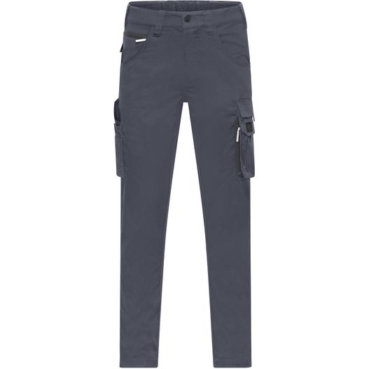 ein bild von einem mann, der ein paar cargo hosen trägt Workwear-Pants light Slim-Line - Leichte, robuste Arbeitshose in schmaler Schnittführung mit funktionellen Details (Bild 1)