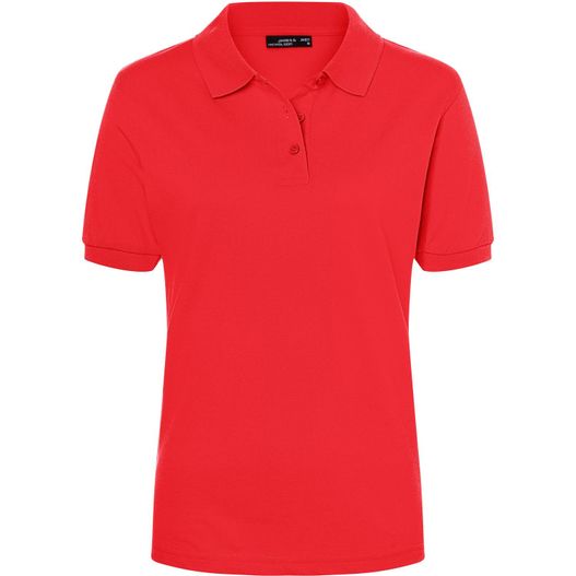 ein rotes poloshirt mit einem kragen und einem kurzen ärmel Classic Polo Ladies - Hochwertiges Polohemd mit Armbündchen (Bild 1)