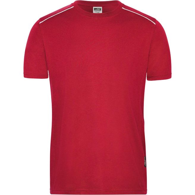 Men's Workwear T-Shirt - SOLID - - Strapazierfähiges und pflegeleichtes T-shirt mit Kontrastpaspel
