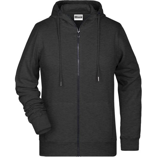 eine schwarze kapuzenjacke mit kapuze darauf Ladies' Zip Hoody - Sweatjacke mit Kapuze und Reißverschluss (Bild 1)