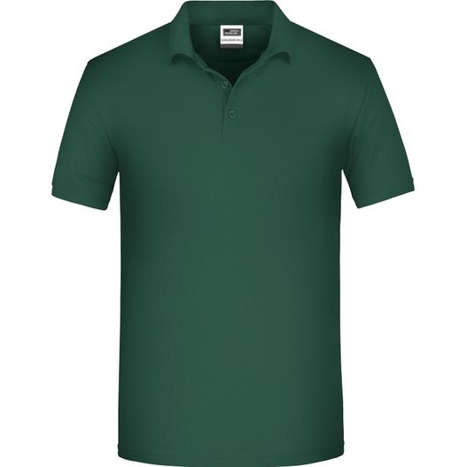 ein grünes poloshirt auf weißem hintergrund Men's BIO Workwear Polo - Pflegeleichtes und strapazierfähiges Polo (Bild 1)