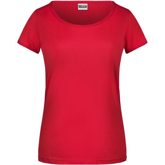 Ladies'-T - T-Shirt mit trendigem Rollsaum (Bild 1)
