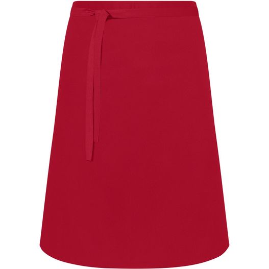 ein roter rock mit einer krawatte an der taille Apron Short - Kurze Bistroschürze (Bild 1)
